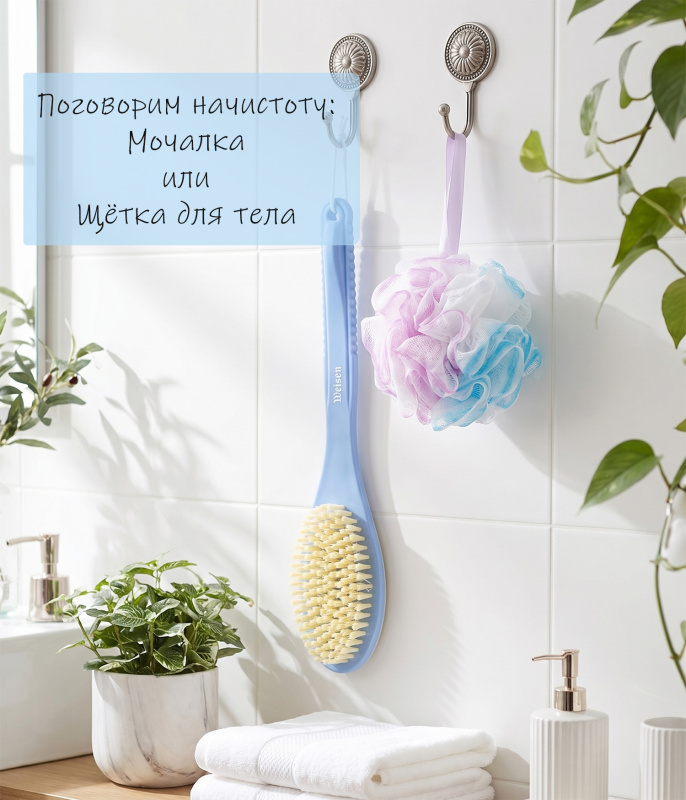 Мочалка или щётка для душа: что выбрать?