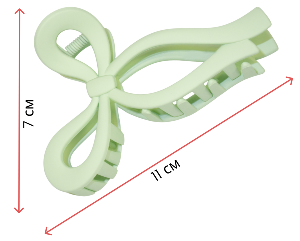 Фото Заколка-краб для волос Weisen WSRS-1105 Салатовый, матовый, 1 шт. (Заколки)