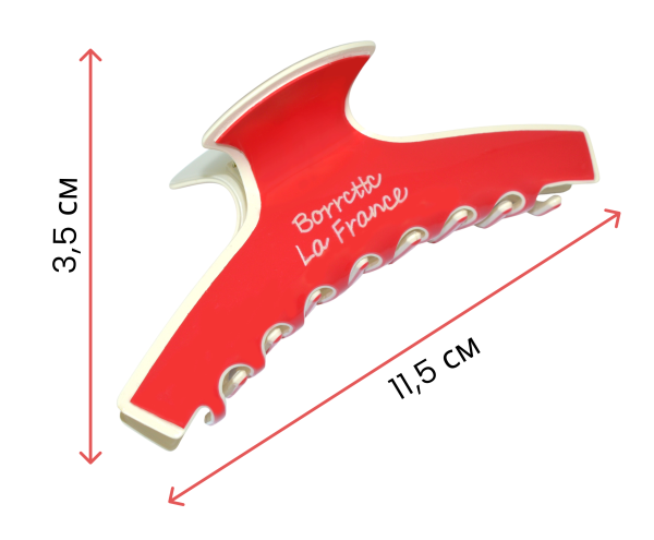 Фото Заколка-краб для волос Weisen WSRJ-884 Красный, средний, 11,5 см, 1 шт. (Заколки)