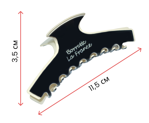 Фото Заколка-краб для волос Weisen WSRJ-884 Черный, средний, 11,5 см, 1 шт. (Заколки)