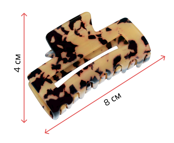 Фото Заколка-краб для волос Weisen WSRJ-835 Черепаховый, средний, 8 см, 1 шт. (Заколки)