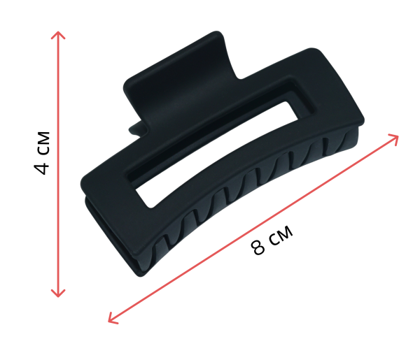 Фото Заколка-краб для волос Weisen WSAN-896-MATT Черный матовый, 1 шт. (Заколки)