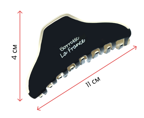 Фото Заколка-краб для волос Weisen WSRJ-885 Черный, средний, 11,5 см, 1 шт. (Заколки)