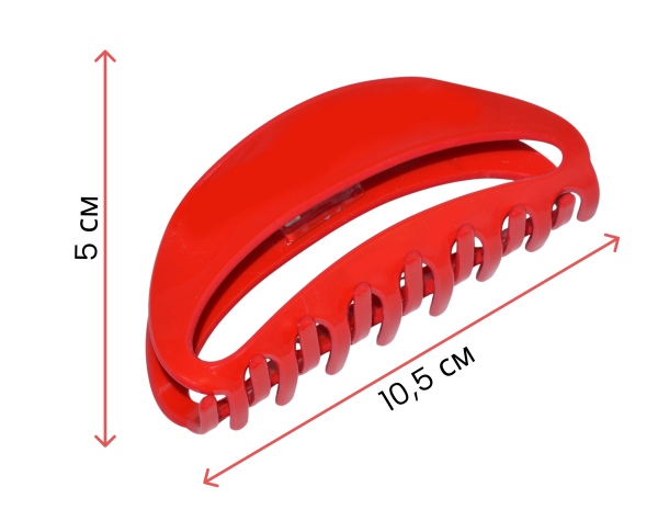 Фото Заколка-краб для волос Weisen WSRJ-838 Красный, средний, 10 см, 1 шт. (Заколки)