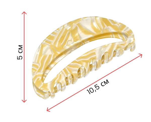 Фото Заколка-краб для волос Weisen WSRJ-838 Бежевый перламутр, средний, 10 см, 1 шт. (Заколки)