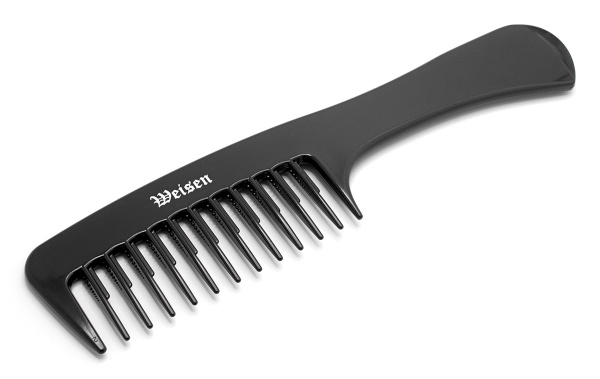 Фото Гребень Weisen ABS-12539 Black с ручкой, 20,3 см, черный (Гребни)
