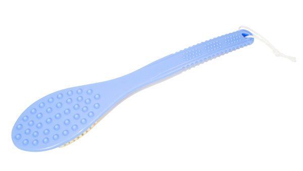 Фото Щетка для тела Weisen PA03034 Blue массажная, овальная, 37 см, голубая (Щётки для тела)