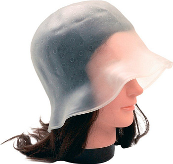 Шапочка для мелирования Dewal CA-9193 К силиконовая белая, с крючком