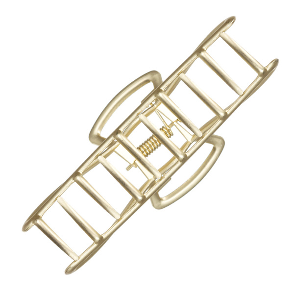 Фото Заколка-краб для волос Dewal Beauty 3004BD, золотой матовый, 1шт. (Заколки)