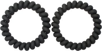 Резинки для волос Weisen WSKG-274-2 MATT black пружинки, 2 шт.