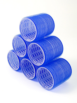 Бигуди-липучки Weisen 199269, 52х63 мм, синие, 6 шт.