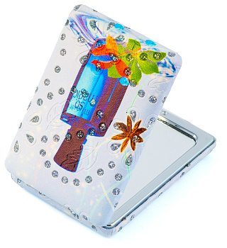 Зеркало компактное Weisen WSPK-136-1 Perfume, прямоугольное, 8,5х6 см