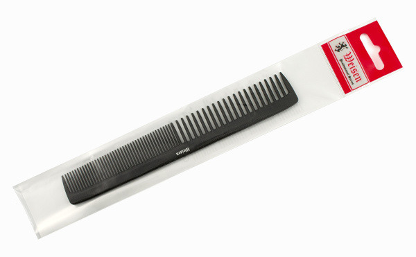 Фото Гребень Weisen CB9127 комбинированный универсальный, карбоновый, 17 см, черный (Гребни)