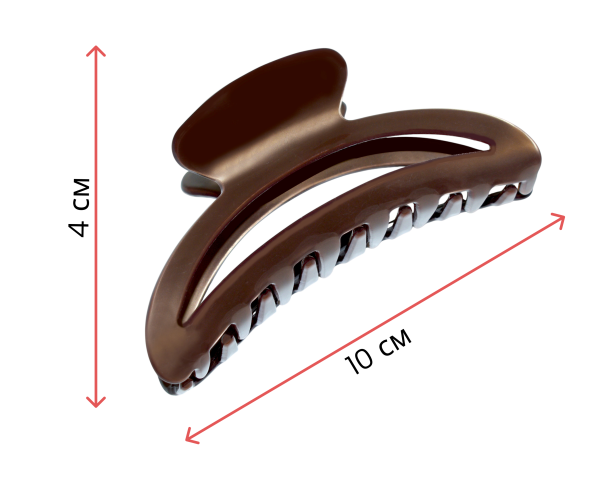 Фото Заколка-краб для волос Weisen WSRJ-839 Мокко, средний, 10 см, 1 шт. (Заколки)