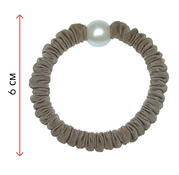 Фото Резинки для волос Weisen WSRJ-1245-3 с жемчужиной, коричневые, 2 шт. (Резинки)