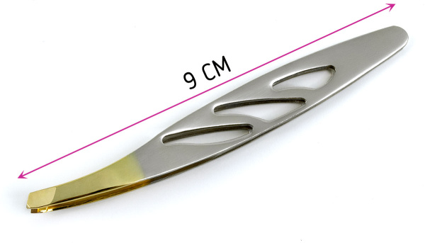 Фото Пинцет для бровей Weisen RRK-984 скошенный, глянцевый, 9 см (Пинцеты для бровей)