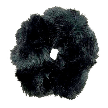 Резинка для волос Weisen WSCR-121 Черная, меховая, 1 шт.