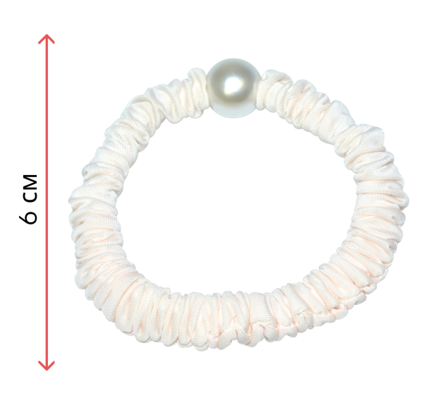 Фото Резинки для волос Weisen WSRJ-1245-5 с жемчужиной, молочные, 2 шт. (Резинки)