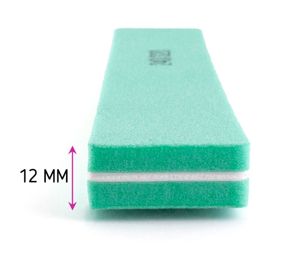 Фото Полировка Weisen WS-1122 green, 240/320, 18 см, зеленая (Полировки для ногтей)