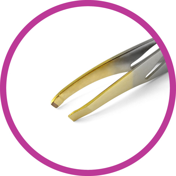 Фото Пинцет для бровей Weisen RRK-984 скошенный, глянцевый, 9 см (Пинцеты для бровей)