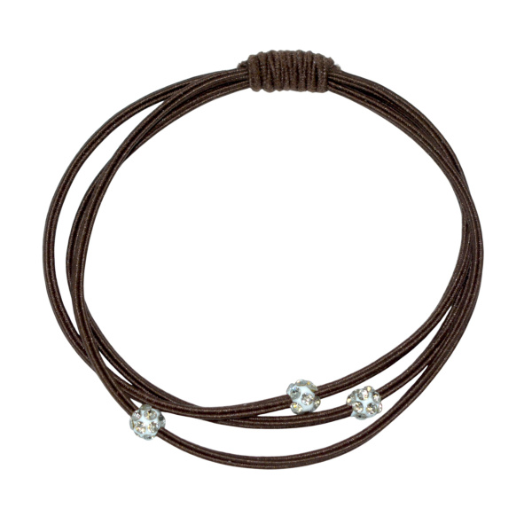 Фото Резинки для волос Weisen WSRJ-1250-2 со стразами, карамель, 2 шт. (Резинки)