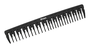 Гребень Weisen CB122 комбинированный, с редкими зубцами, карбон, 19 см, черный