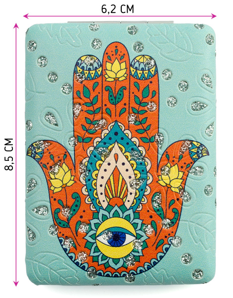 Фото Зеркало компактное Weisen WSPK-131-3 Судьба, прямоугольное, 8,5х6,2 см (Зеркала карманные)