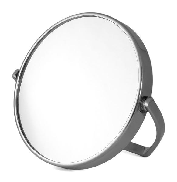 Фото Зеркало Weisen WS-12010-CHR настольное, хром,10Х-увеличение. d 10 см, h 12 см (Зеркала настольные)