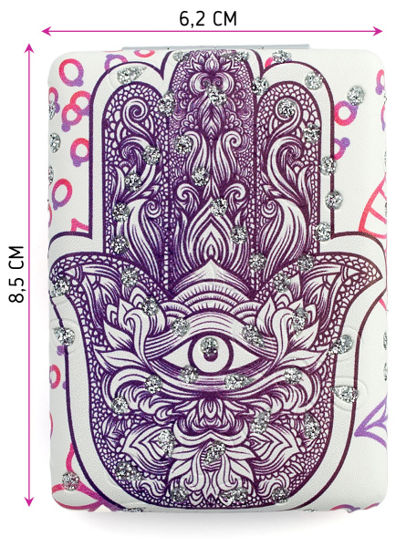 Фото Зеркало компактное Weisen WSPK-131-6 Судьба, прямоугольное, 8,5х6,2 см (Зеркала карманные)