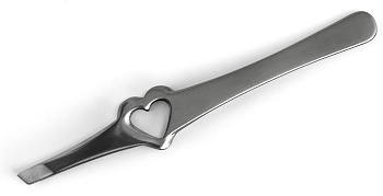 Пинцет Weisen NGHM-014 Сердце, скошенный, глянцевый, 8,5 см