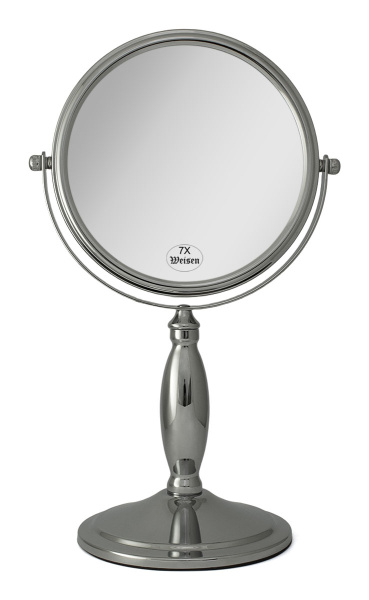 Фото Зеркало Weisen WS-C17 настольное, 7Х-увеличение, d 17 см, h 32,5 см (Зеркала настольные)
