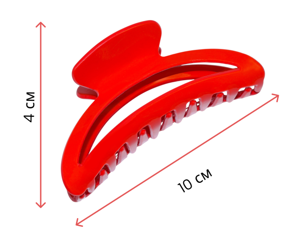 Фото Заколка-краб для волос Weisen WSRJ-839 Красный, средний, 10 см, 1 шт. (Заколки)