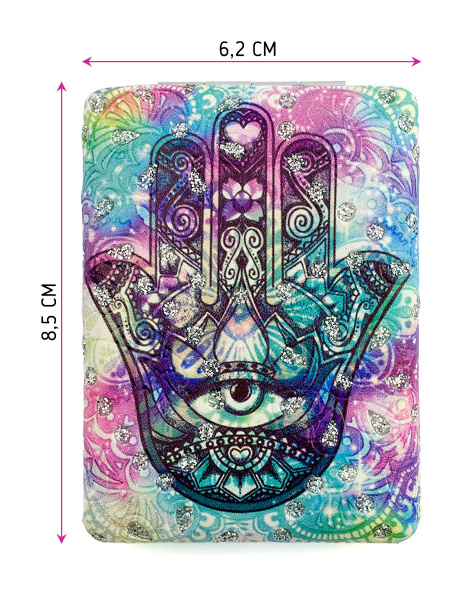 Фото Зеркало компактное Weisen WSPK-131-1 Судьба, прямоугольное, 8,5х6,2 см (Зеркала карманные)