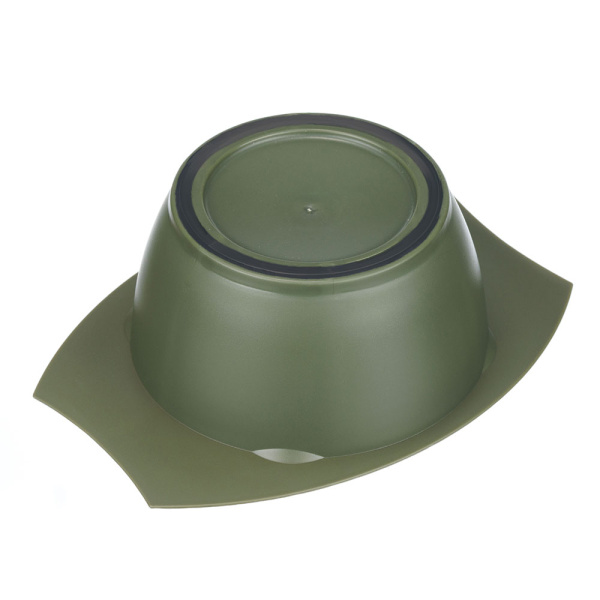 Фото Чаша для краски DEWAL T-24green, зеленая, с ручкой, с прорезиненной вставкой на дне, 280 мл (Чаши для окрашивания)