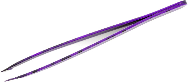 Фото Пинцет для бровей Weisen RRK-701Purple скошенный, 9,5 см, фиолетовый (Пинцеты для бровей)