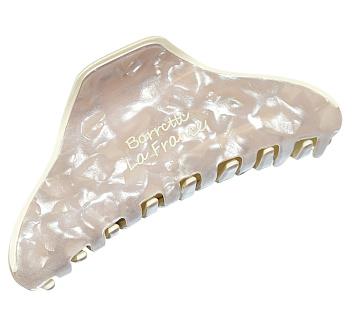 Заколка-краб для волос Weisen WSRJ-885 Серый перламутр, средний, 11см, 1 шт.