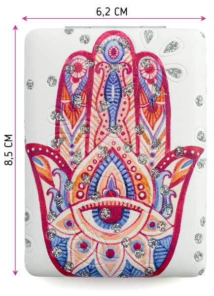 Фото Зеркало компактное Weisen WSPK-131-5 Судьба, прямоугольное, 8,5х6,2 см (Зеркала карманные)