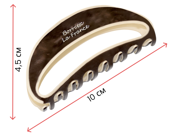 Фото Заколка-краб для волос Weisen WSRJ-893 Мокко перламутр, 1 шт. (Заколки)