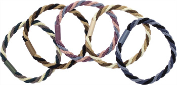 Резинки для волос Weisen WSKG-67F цветные крученые, 5 шт.