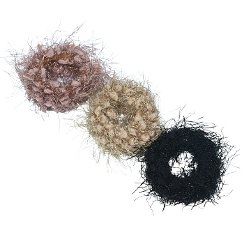 Резинки для волос Weisen WSCR-111-1 Микс бежевый, розовый, черный, букле, 3 шт.