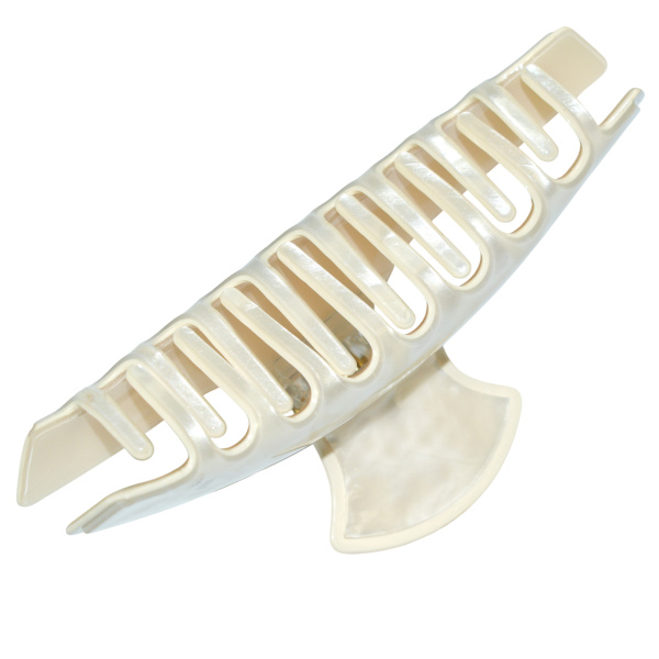 Фото Заколка-краб для волос Weisen WSRJ-884 Белый перламутр, средний, 11,5 см, 1 шт. (Заколки)