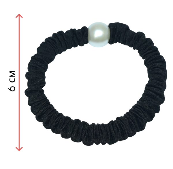 Фото Резинки для волос Weisen WSRJ-1245-1 с жемчужиной, черные, 2 шт. (Резинки)