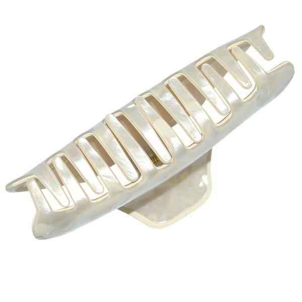 Фото Заколка-краб для волос Weisen WSRJ-885 Белый перламутр, средний, 11см, 1 шт. (Заколки)