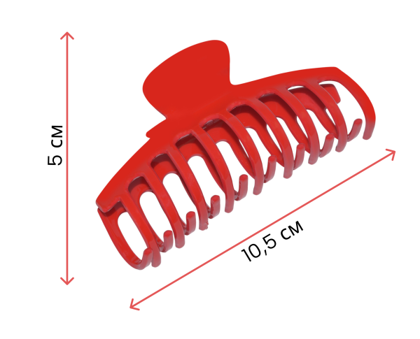 Фото Заколка-краб для волос Weisen WSRJ-840 Красный, 1 шт (Заколки)