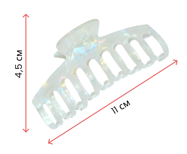 Фото Заколка-краб для волос Weisen WSRJ-840 Перламутр, 1 шт (Заколки)