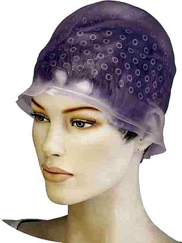 Шапочка для мелирования Dewal CA091-B силиконовая белая, с крючком