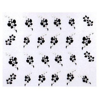 Украшение для дизайна ногтей Ellis Cosmetic EC NB 016 B, стразы черные