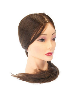 Голова учебная Dewal FI-2022XL-6 шатенка протеиновые волосы, 50-60 см