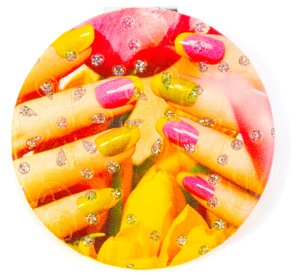 Фото Зеркало компактное Weisen WSPK-143-5 Маникюр, круглое, d 7,2 см (Зеркала карманные)