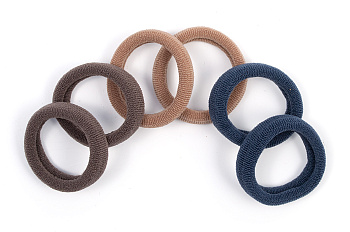 Резинки для волос Weisen WS-2446-1-8 Mix mini, темно-синий/мокко/какао, 6 шт.